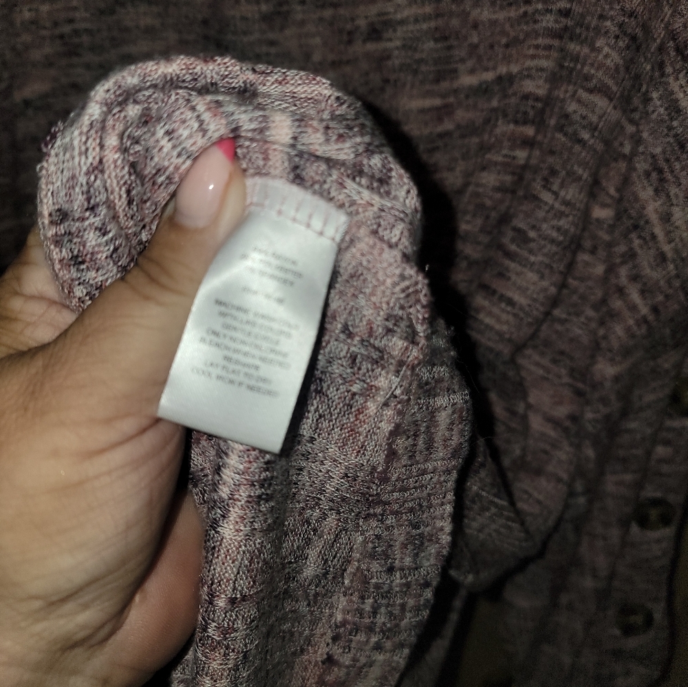Womens plus Sz 2X Peyton Primrose pink Sweater with Buttons - Picture 3 of 7